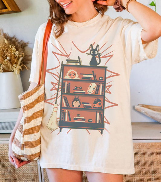 Jiji T-Shirt – 100% Cotton Gildan 5000 | Kiki's Delivery Service Studio Ghibli Cute Cat Tee