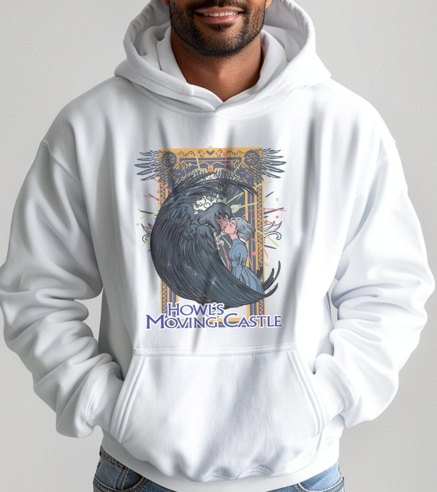 Howl’s Moving Castle Hoodie – 100% Cotton Studio Ghibli Pullover for Anime Fans