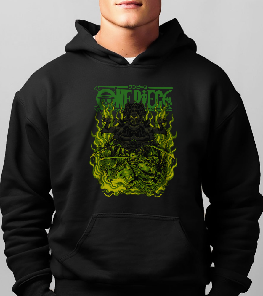Roronoa Zoro One Piece Hoodie – 100% Cotton Anime Hoodie for Swordsman Fans