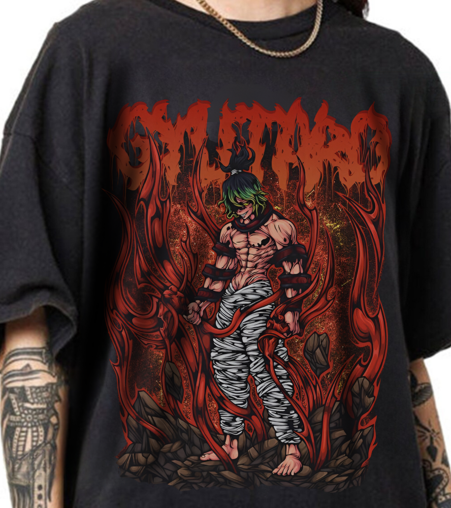 Gyutaro Demon Slayer T-Shirt – 100% Cotton Anime Tee for Upper Moon Six Fans
