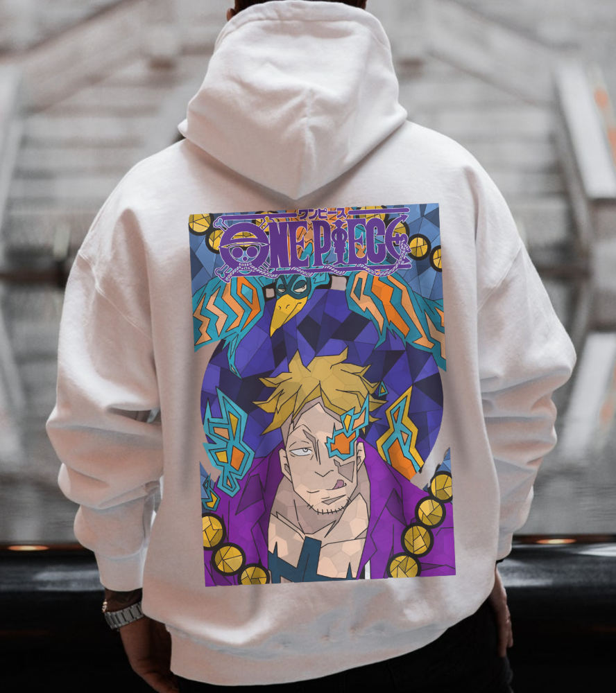 "Marco the Phoenix One Piece Hoodie – 100% Cotton Back Print Anime Sweatshirt"