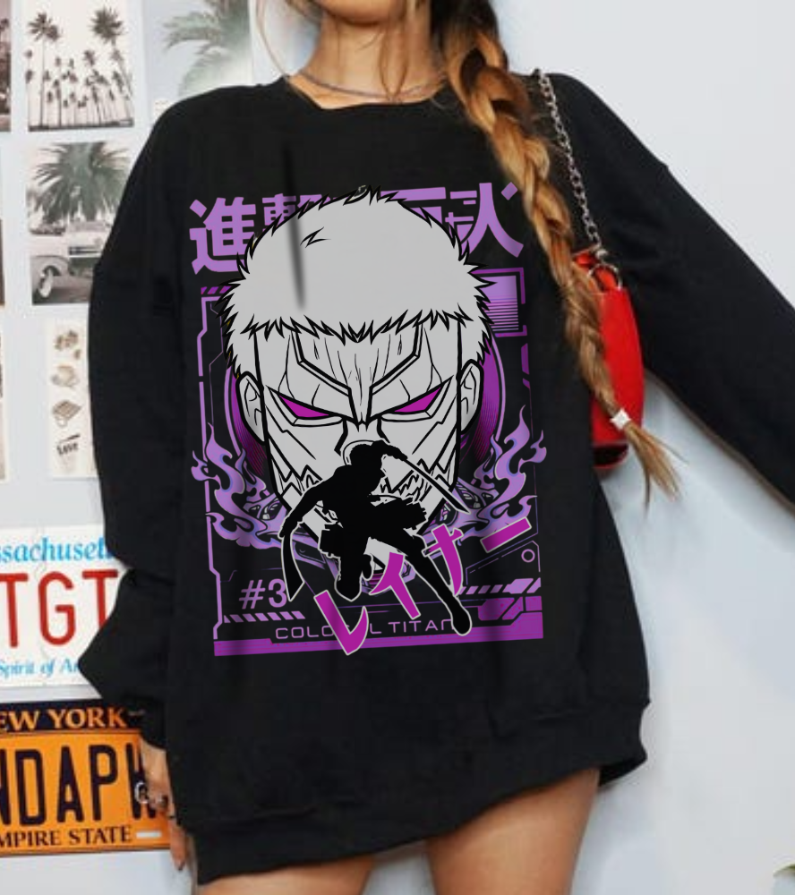 Reiner Braun Sweatshirt – 100% Cotton Attack On Titan Anime Pullover for AOT Fans