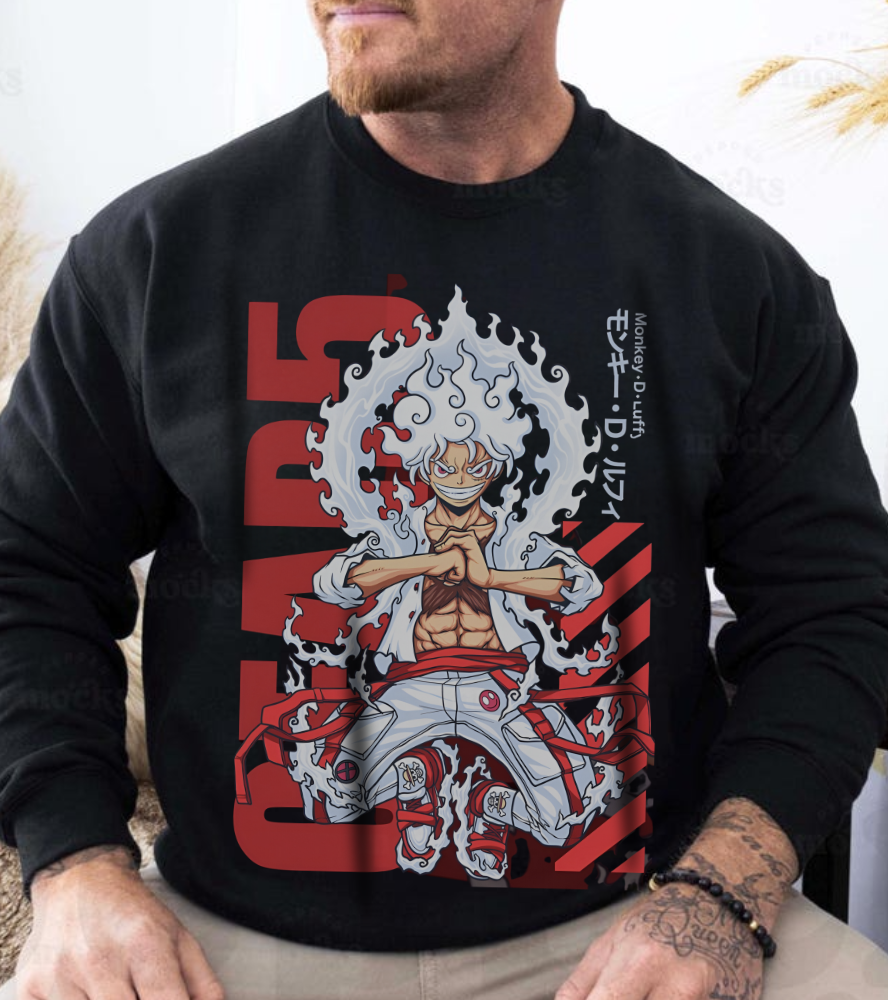 Monkey D. Luffy One Piece Sweatshirt – 100% Cotton Anime Pullover for True Fans
