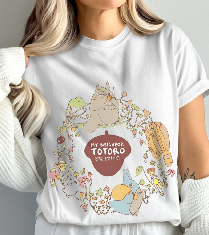 My Neighbor Totoro T-Shirt – 100% Cotton Studio Ghibli Anime Tee for Fans