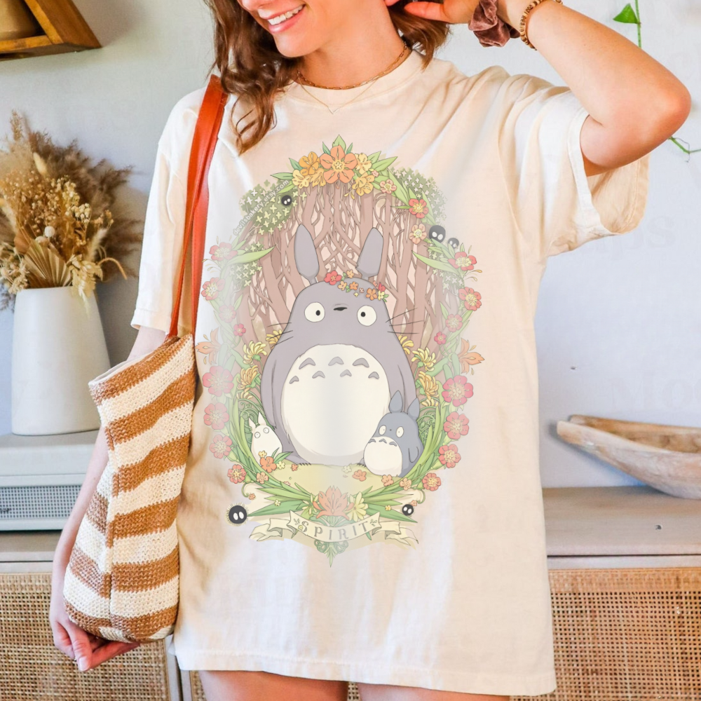 Totoro Soot Sprites T-Shirt – 100% Cotton Studio Ghibli Anime Tee