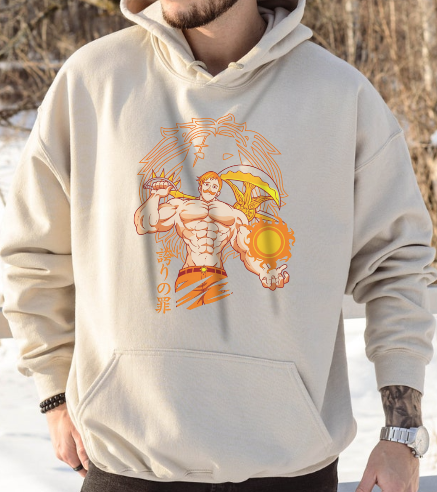 Escanor Seven Deadly Sins Hoodie – 100% Cotton Anime Hoodie for Lion’s Sin of Pride Fans