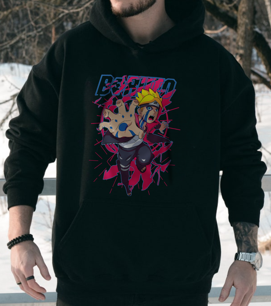 Boruto Naruto Next Generations Hoodie – 100% Cotton Anime Hoodie for Boruto Fans