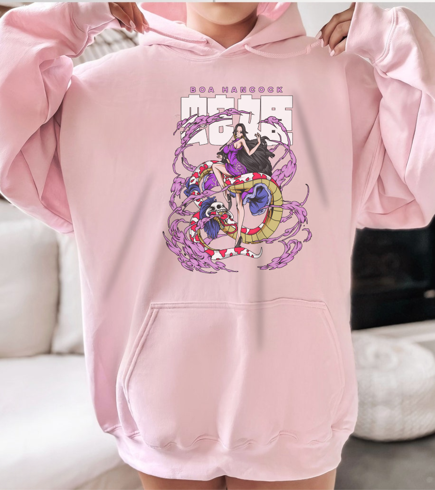 Boa Hancock Hoodie – 100% Cotton One Piece Anime Hoodie for True Fans