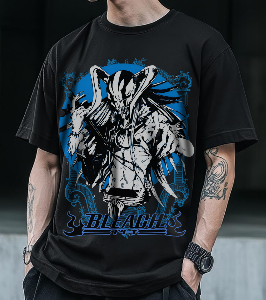 Ichigo Kurosaki Bleach T-Shirt – 100% Cotton Anime Tee Featuring Soul Reaper Style