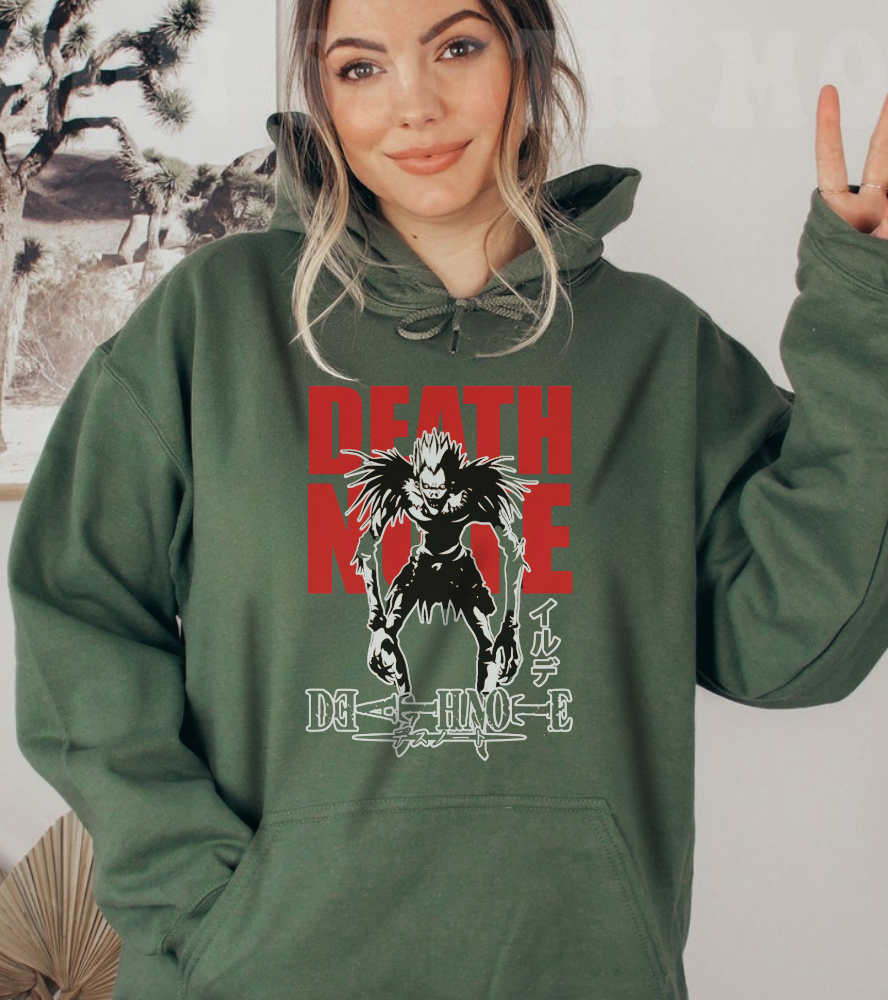 Ryuk Shinigami Death Note Hoodie – 100% Cotton Anime Pullover for Dark Aesthetic Fans