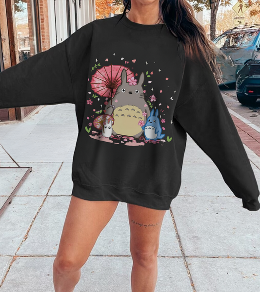 My Neighbor Totoro Studio Ghibli Sweatshirt – 100% Cotton Gildan 18000 Anime Pullover