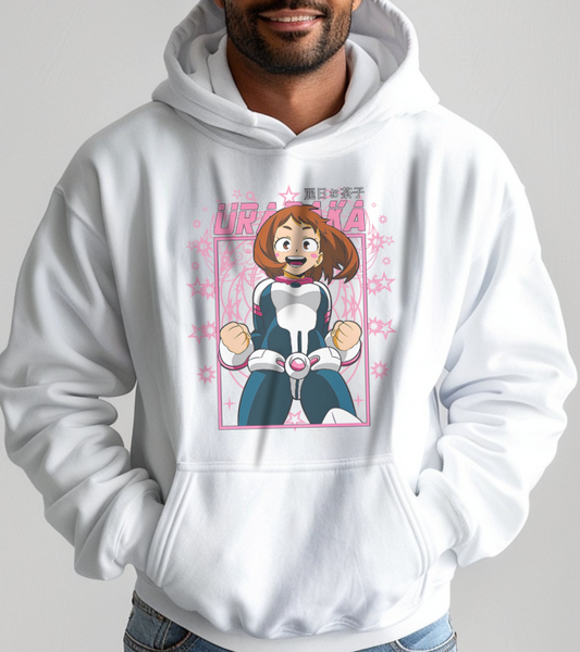 Ochaco Uraraka Hoodie – 100% Cotton Gildan 18500 | My Hero Academia Anime Hoodie for True Fans
