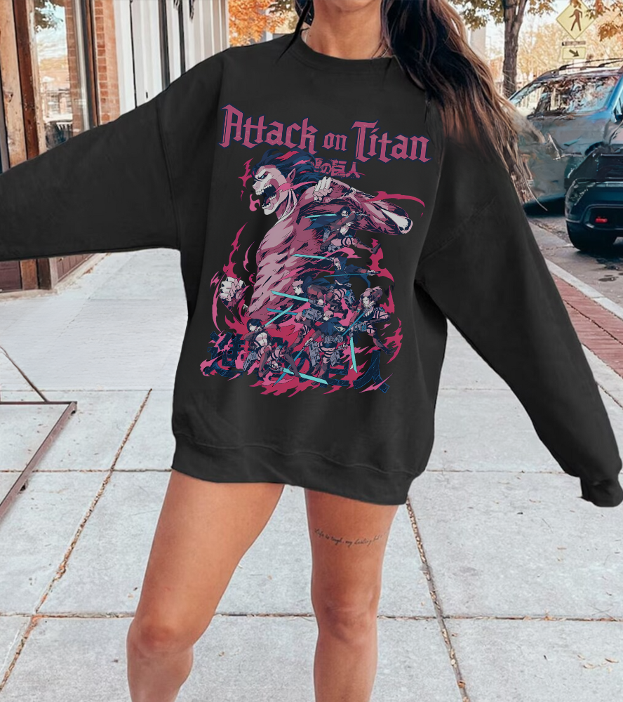 Attack on Titan Sweatshirt – 100% Cotton Pullover for Anime Fans