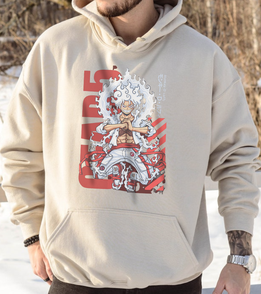 Monkey D. Luffy Hoodie – 100% Cotton One Piece Anime Sweatshirt for Fans
