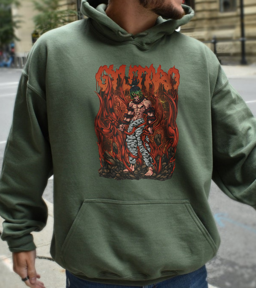 Gyutaro Demon Slayer Hoodie – 100% Cotton Anime Hoodie for Upper Moon Six Fans