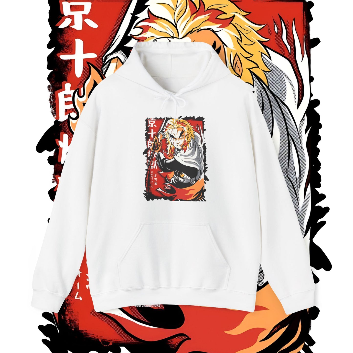 Rengoku Flame Hashira Hoodie | Demon Slayer | 100% Cotton Anime Hoodie