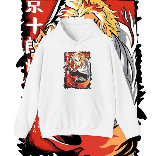 Rengoku Flame Hashira Hoodie | Demon Slayer | 100% Cotton Anime Hoodie