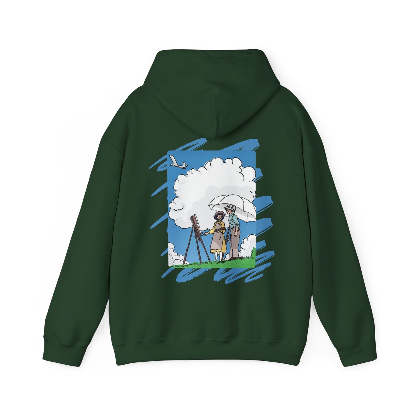 The Wind Rises Hoodie with Back Print – 100% Cotton Studio Ghibli Inspired Pullover