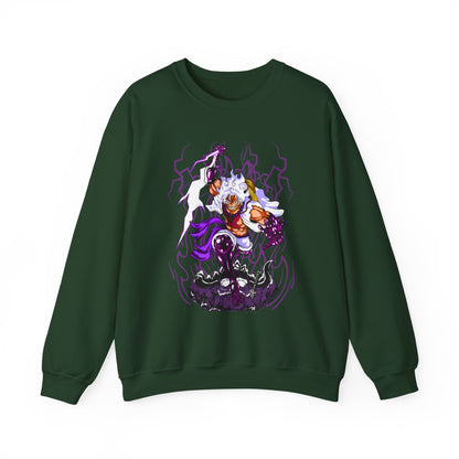 Luffy Gear 5 One Piece Sweatshirt – 100% Cotton Anime Pullover for Straw Hat Fans