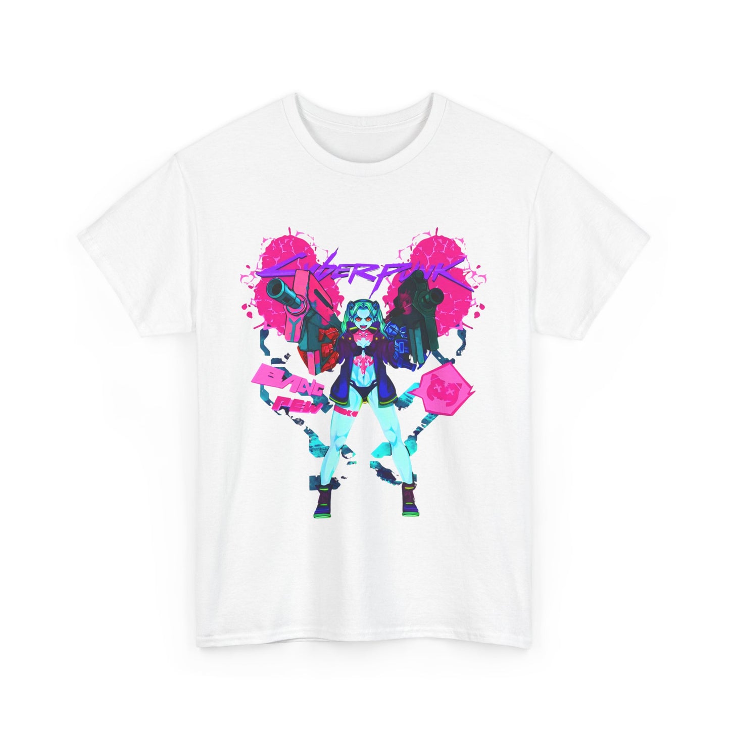 Rebecca Cyberpunk Edgerunners T-Shirt – 100% Cotton Anime Tee Featuring the Iconic Netrunner