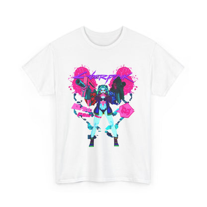 Rebecca Cyberpunk Edgerunners T-Shirt – 100% Cotton Anime Tee Featuring the Iconic Netrunner