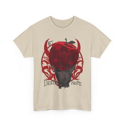 Death Note Apple T-Shirt – 100% Cotton Anime Tee Featuring Ryuk’s Iconic Red Apple