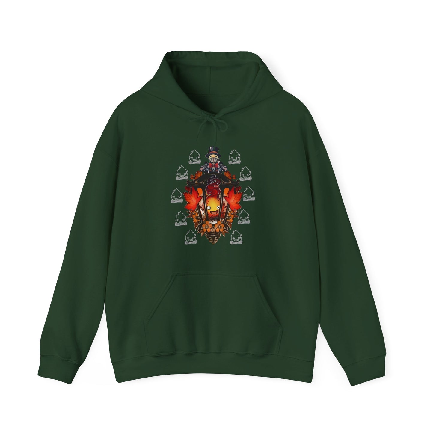 Calcifer Hoodie – 100% Cotton Howl's Moving Castle Pullover | Studio Ghibli Anime Apparel