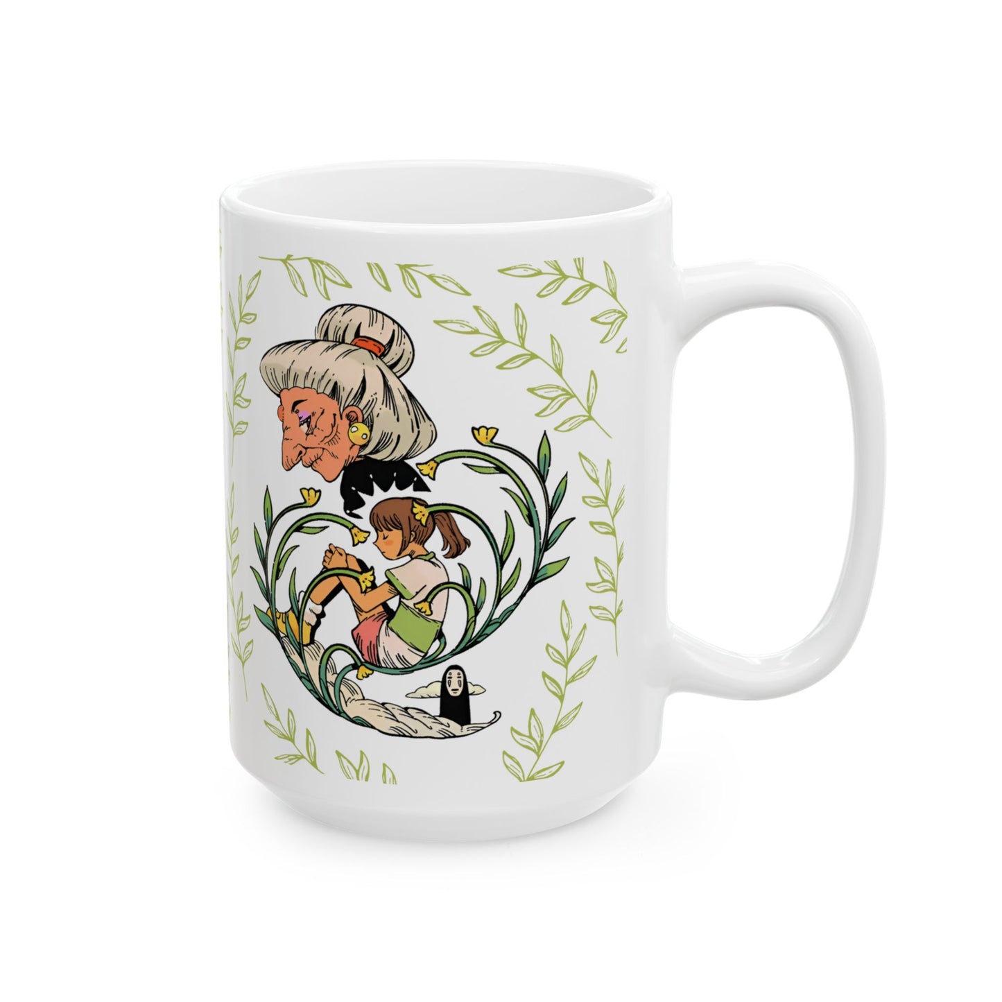 Spirited Away Chihiro Mug – Studio Ghibli Coffee Cup – 11oz & 15oz Ceramic Anime Gift for Fans