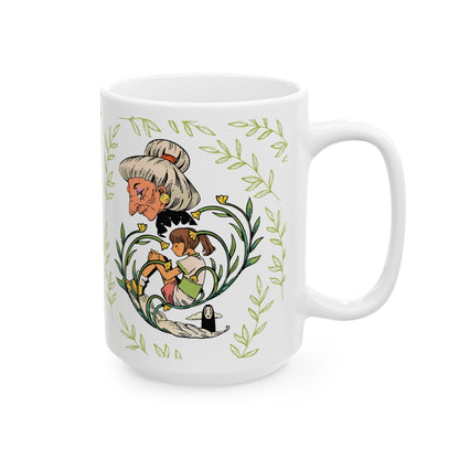 Spirited Away Chihiro Mug – Studio Ghibli Coffee Cup – 11oz & 15oz Ceramic Anime Gift for Fans