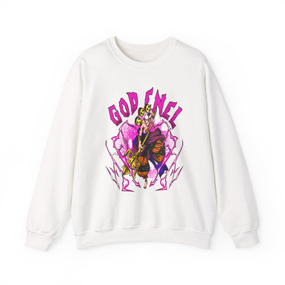 God Enel One Piece Sweatshirt – 100% Cotton Anime Pullover Featuring Thunder God of Skypiea