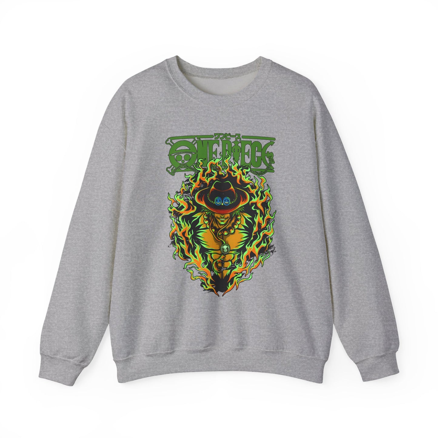 Portgas D. Ace One Piece Sweatshirt – 100% Cotton Anime Pullover for Fire Fist Fans