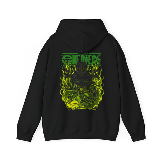 Roronoa Zoro One Piece Back Print Hoodie – 100% Cotton Anime Hoodie for Swordsman Fans