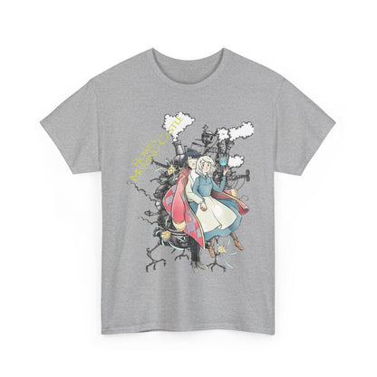 Howl Sophie Calcifer T-Shirt 100% Cotton Studio Ghibli Anime Tee