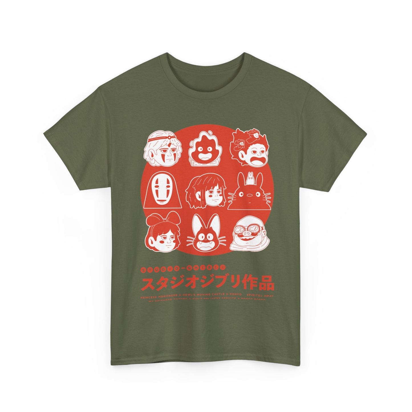 Ghibli Funny Faces T-Shirt 100% Cotton | Studio Ghibli Anime Tee