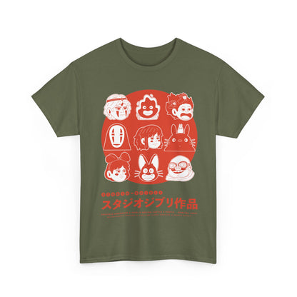 Ghibli Funny Faces T-Shirt 100% Cotton | Studio Ghibli Anime Tee