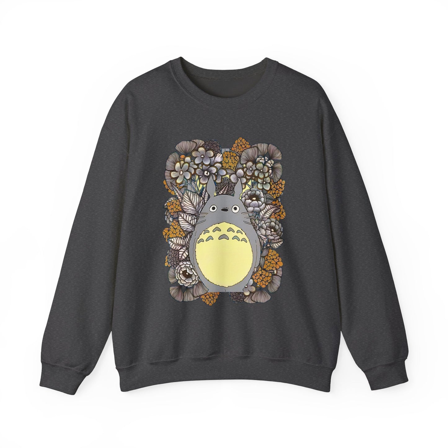 Totoro Plants Sweatshirt – 100% Cotton Studio Ghibli Pullover with Totoro and Nature Design