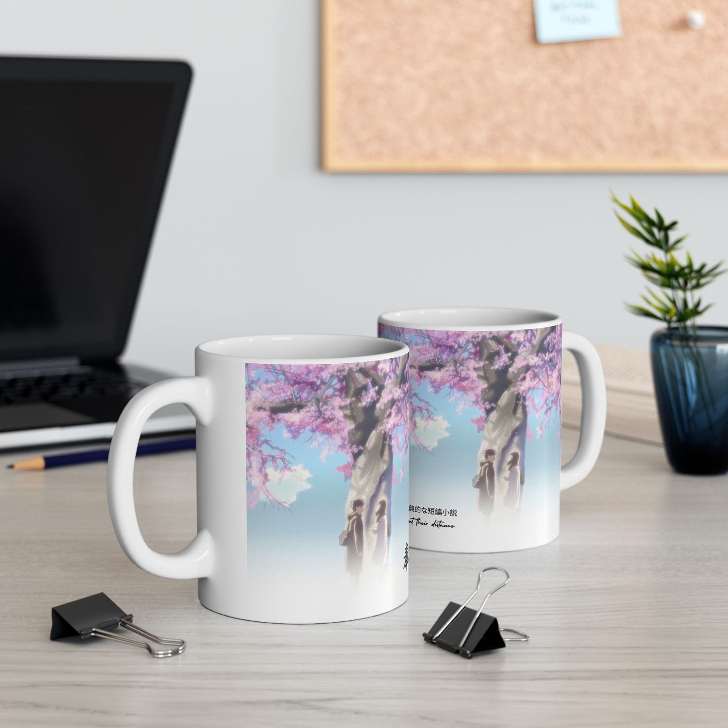 5 Centimeters Per Second Mug – Makoto Shinkai Anime Cup 11oz & 15oz – Cherry Blossom Romance Coffee Gift