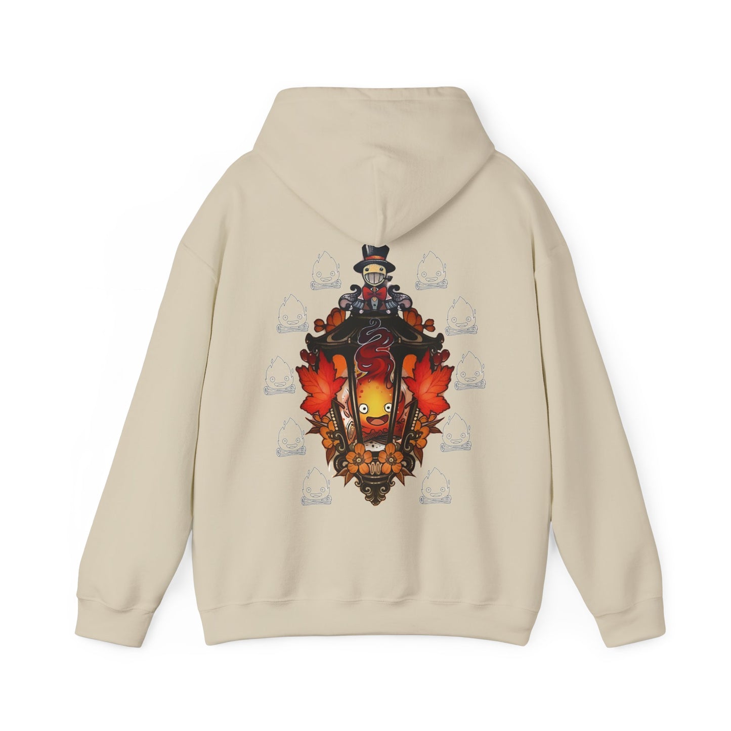 Calcifer Hoodie | Howl’s Moving Castle Back Print | 100% Cotton Studio Ghibli Sweatshirt