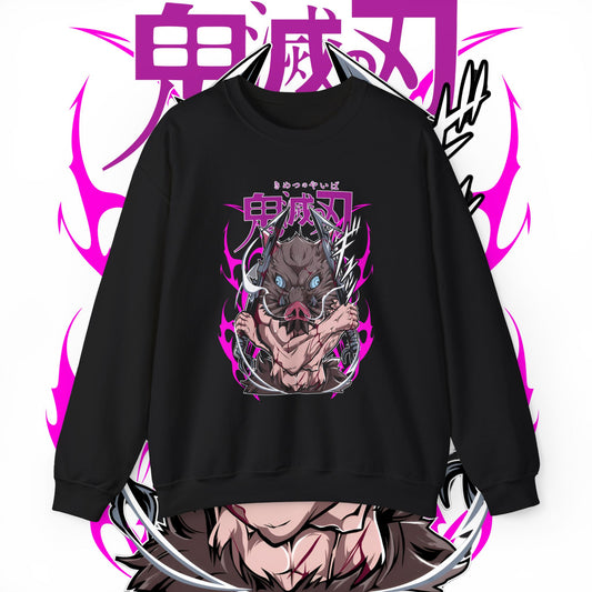 Inosuke Hashibira Demon Slayer Boar Sweatshirt | 100% Cotton Anime Pullover