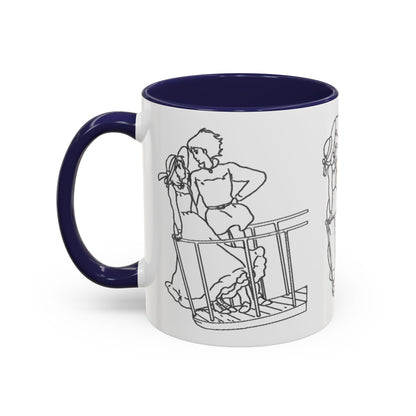 Sophie and Howl Accent Mug – Romantic Ghibli Color Handle Cup 11oz & 15oz – Howl’s Moving Castle Anime Love Gift