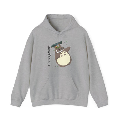Totoro Funny Face Hoodie – 100% Cotton Cute Studio Ghibli Hoodie for Anime Fans