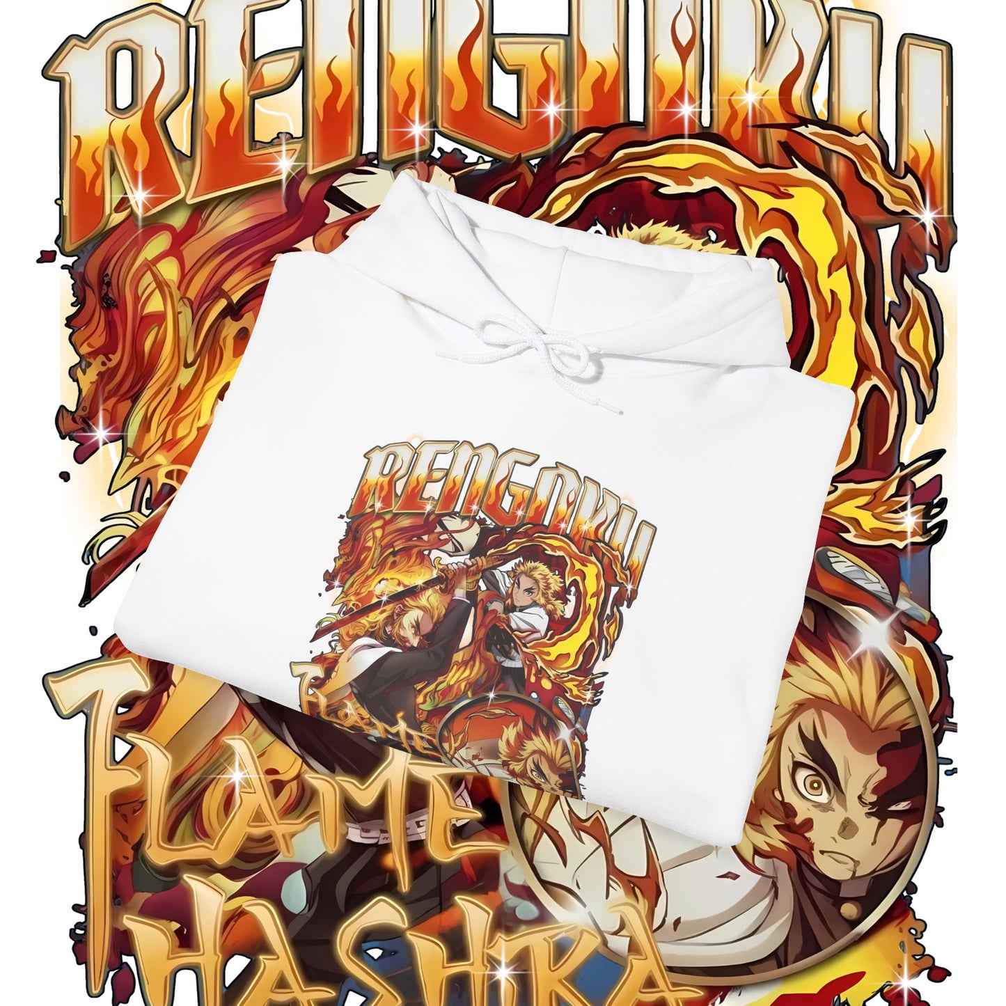 Rengoku Flame Bootleg Hoodie | Hashira Anime Streetwear