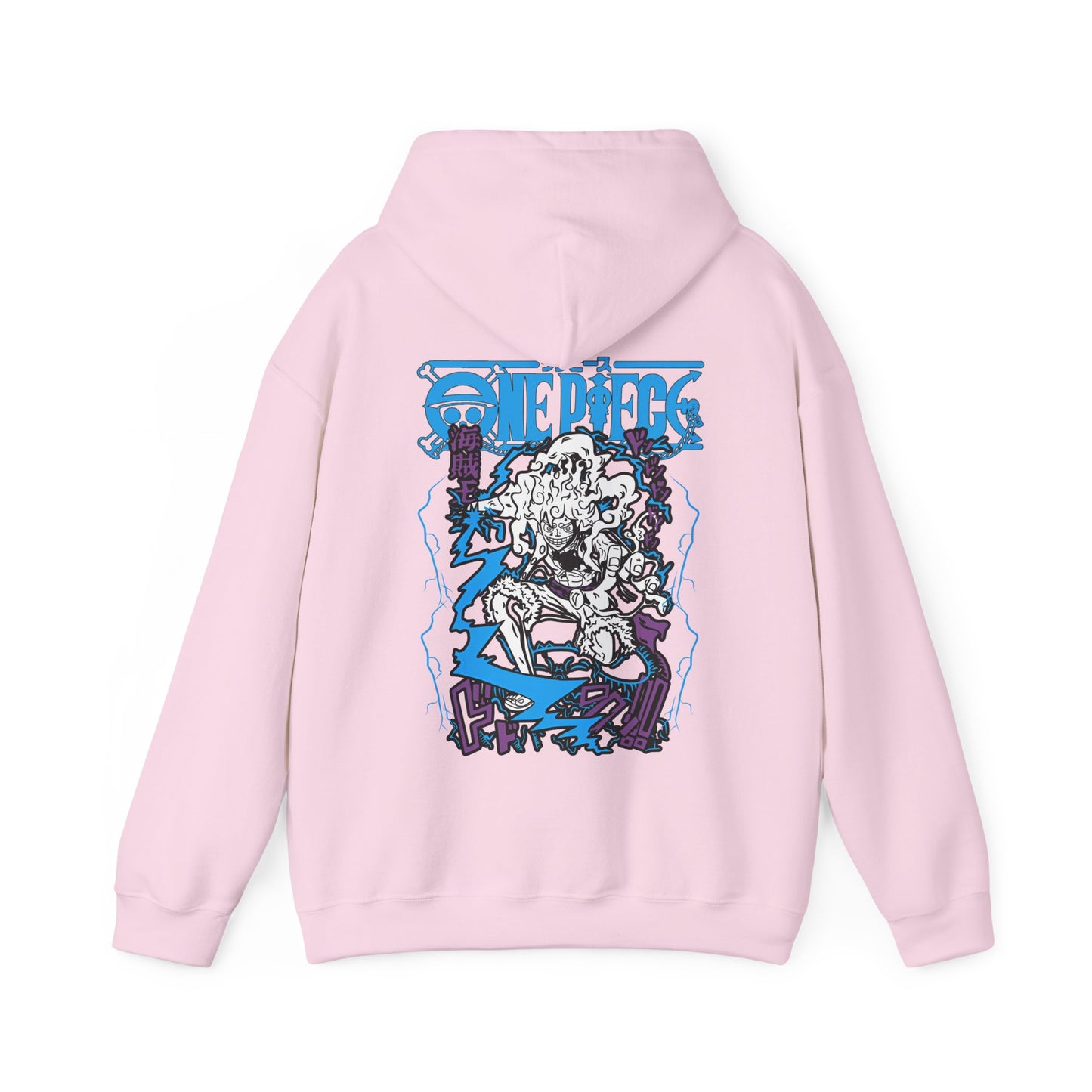 Luffy Gear Back Print Hoodie – One Piece 100% Cotton Anime Hoodie Featuring Gear 5 Design