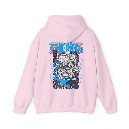 Luffy Gear Back Print Hoodie – One Piece 100% Cotton Anime Hoodie Featuring Gear 5 Design