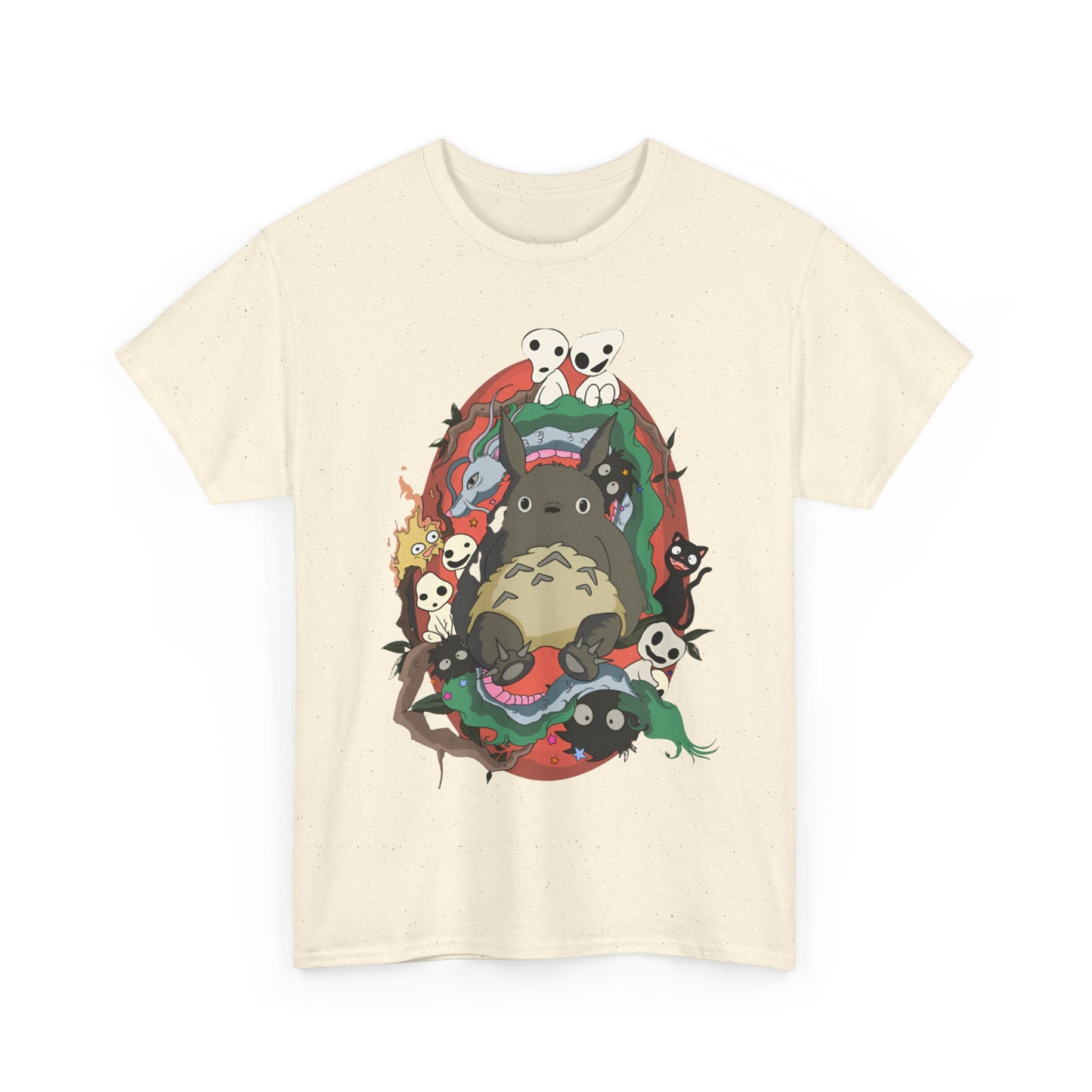 Totoro Funny Ghibli Characters T-Shirt 100% Cotton | Studio Ghibli Anime Tee
