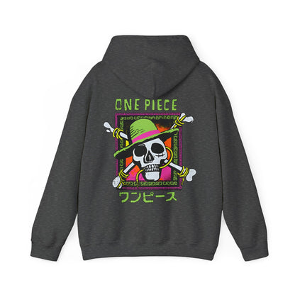 Straw Hat Pirates One Piece Hoodie – 100% Cotton Back Print Pullover for Anime Fans