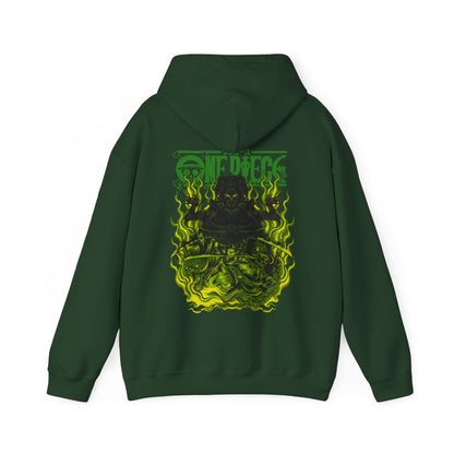 Roronoa Zoro One Piece Back Print Hoodie – 100% Cotton Anime Hoodie for Swordsman Fans
