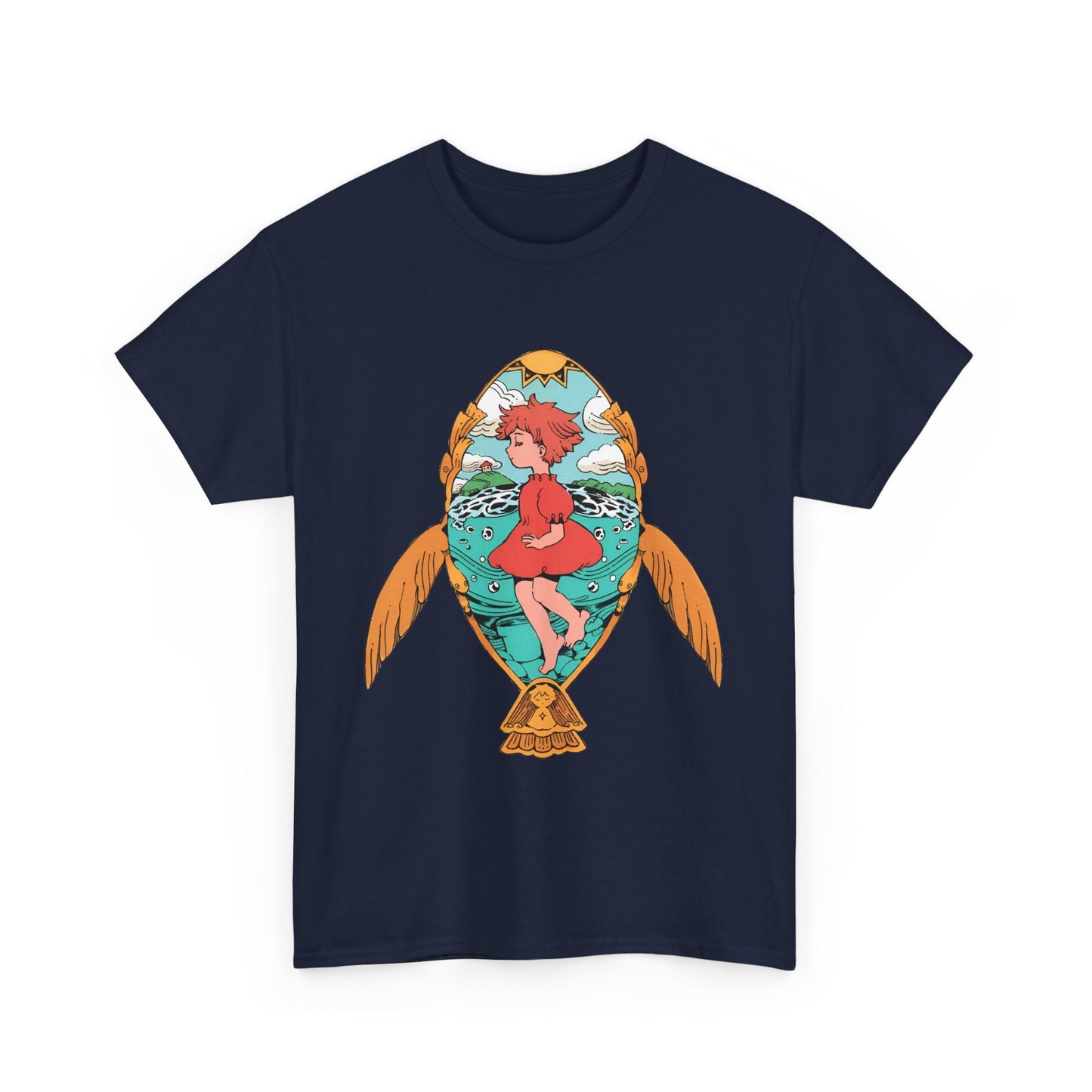 Ponyo Art T-Shirt – 100% Cotton Studio Ghibli Shirt for Anime Fans