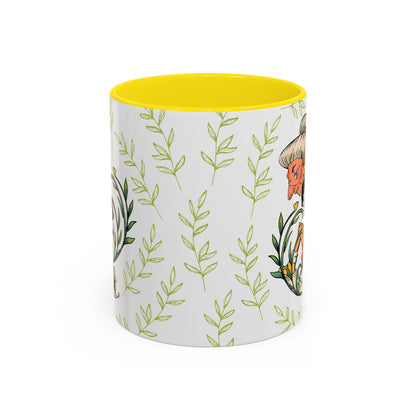 Spirited Away Chihiro Accent Mug – Studio Ghibli Coffee Cup with Colored Handle – 11oz & 15oz Ceramic Anime Gift