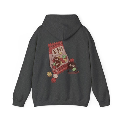 Soot Sprites Candy Back Print Hoodie – 100% Cotton Studio Ghibli Inspired Anime Hoodie